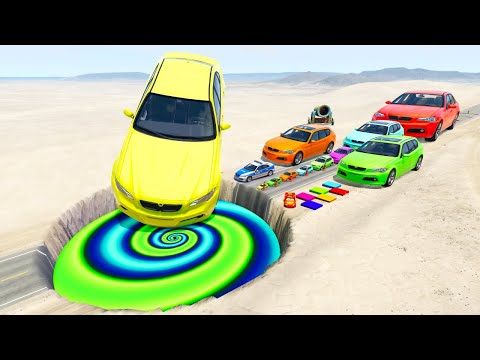 BIG & SMALL CARS vs GIANT PIT #183 - BeamNG.drive Ninja BeamNG !