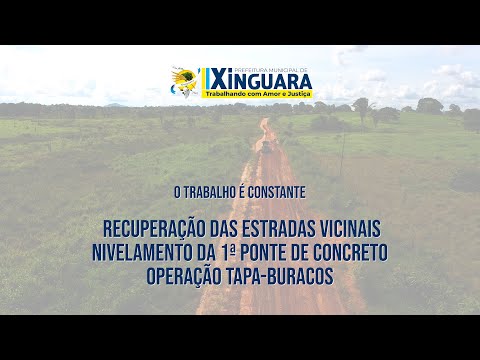 Thumbnail do vídeo: RECUPERAÇÃO DAS ESTRADAS E OPERACÃO TAPA BURACO NA CIDADE