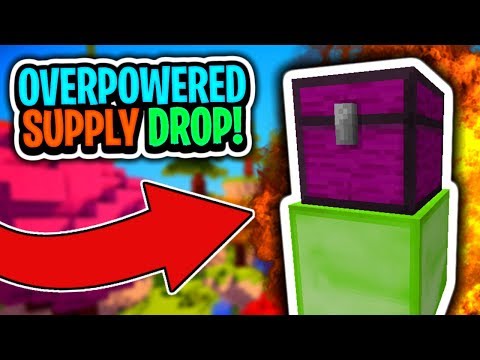 OVERPOWERED SUPPLY DROP (Minecraft Pocket Edition Hunger Games)