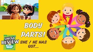 Super Minds 2 Unit 6 Review- BODY PARTS #superminds2 ·#englishforkids#learnenglish#bodypartsforkids
