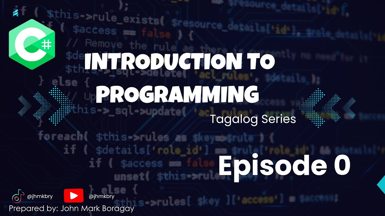 Introduction to computer programming (Tagalog Tutorial)