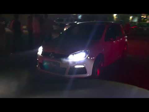 Mercedes CLA 45 VS Golf 6R race from the line