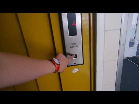 Old modernized Kone traction elevator/lift in Pehtorinkatu 2C, Kaarina