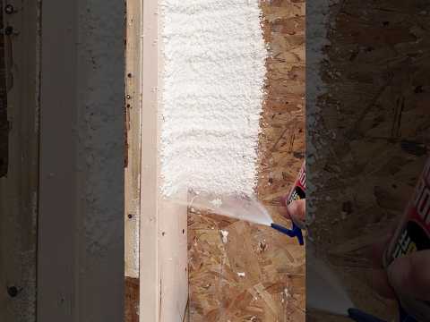 Spray insulation. #diy #insulation #construction