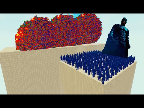100x BATMAN + GİANT vs EVERY GOD l Totally Accurate Battle Simulator TABS