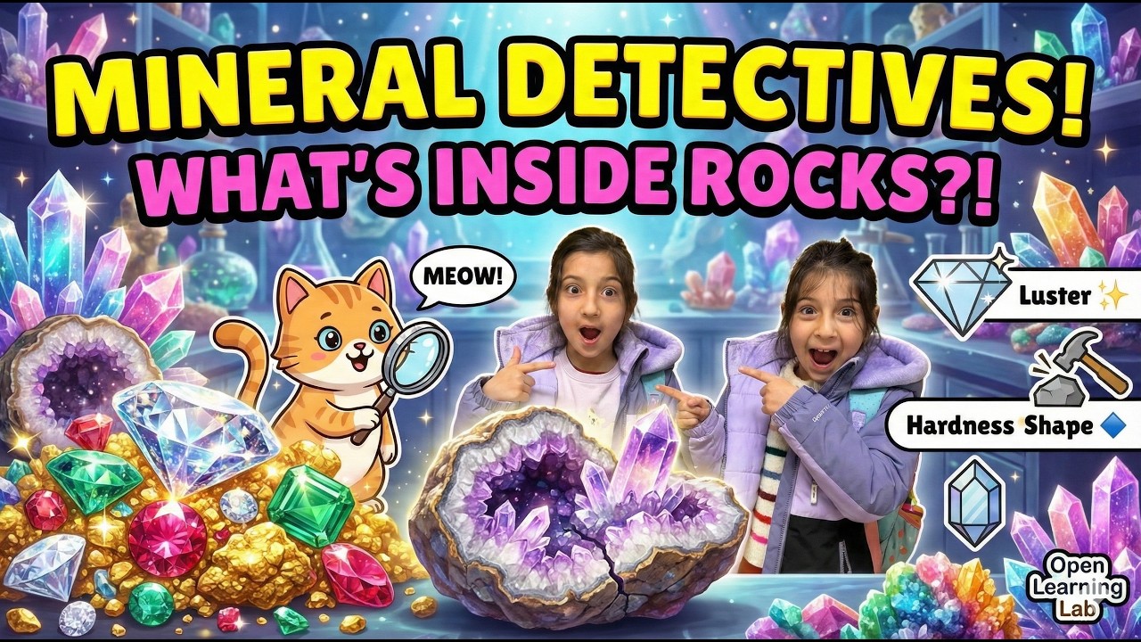 What Are Minerals? 💎🔍 | Mineral Detectives Learn What’s Inside Rocks! (Kids Science)