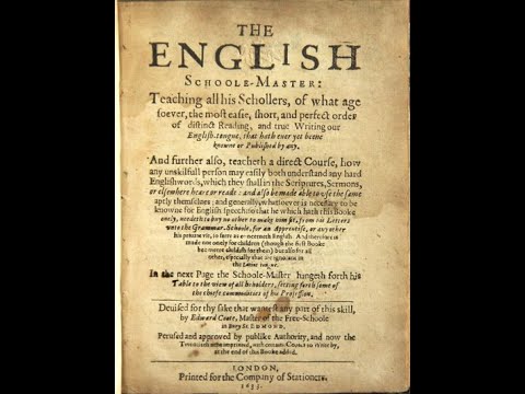 The English Schoole-Master