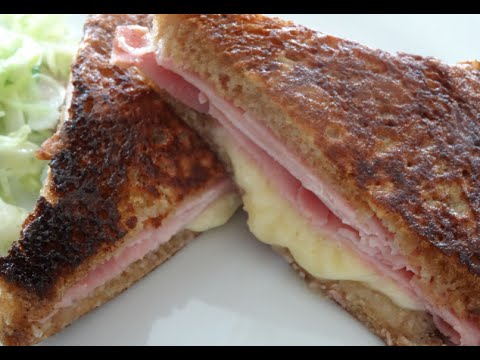 Toast frit au jambon & fromage - Recette # 48