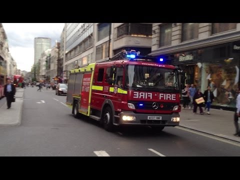 London Fire Brigade (LOTS OF BULLHORN) A242 A241 Soho on a shout