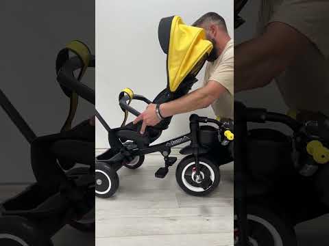 фото детский трехколесный велосипед bubago dragon, надувные колеса, поворотное сидение, корзина акция 0