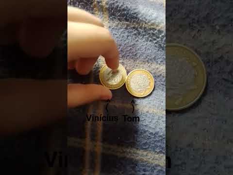 moeda das olimpíadas rio 2016 (mascotes Vinicius e Tom)