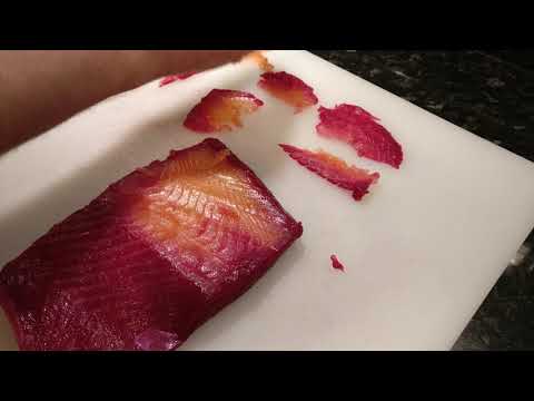 Salmon Gravlax with Beetroot Part 2