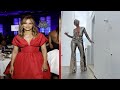 ALL THAT GLITTERS Halle Berry 55 Looks Stunning As She Poses In Plunging Gold Sequin Jumpsuit