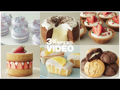 #132 3x Speed 케이크 디저트 베이킹 영상 | Cake Dessert Baking Video | Strawberry cake, Macaron | Cooking tree