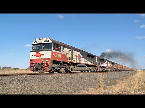 SCT 6PM9 Freight Train With Boxcars & Shipping Containers (18/3/2019) - PoathTV Australian Railways