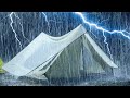 99 Instantly Deep Sleep With Thunderstorm Sounds Natural Heavy Rain On Tent Powerful Thunder