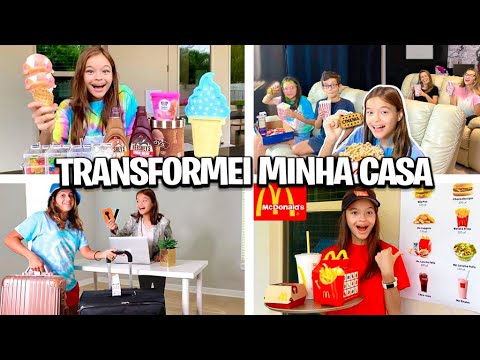 OS MELHORES TRANSFORMEI A MINHA CASA em Mc Donald’s , Sorveteria, Cinema e Hotel!! Série Completa!!