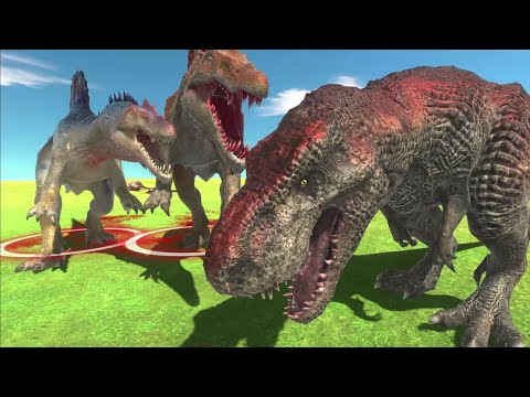 DEATH RUN vs HYDRA SPIDERMAN BRACHIOSAURUS - Animal Battle