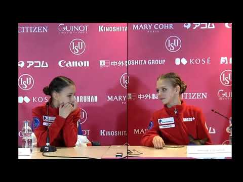 Alexandra Trusova and Anna Shcherbakova | their eye contact during the interview
