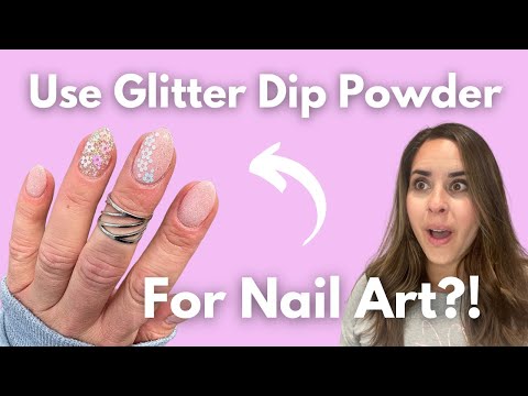 Part of a video titled How To: Use Glitter Dip Powder For Nail Art / Perfect For Beginners
