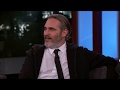 joaquin phoenix being uncomfortable on kimmel for one minute