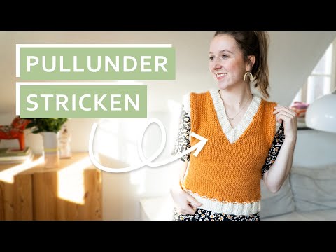 Pullunder stricken mit V Ausschnitt für Anfänger // Step für Step Anleitung