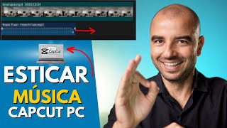 Como aumentar ou esticar a música no CapCut de computador. Tutorial gratuito.