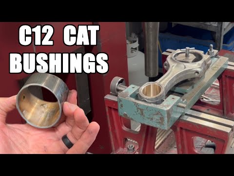 Replacing C12 CAT Wrist Pin Bushings In 5 Minutes