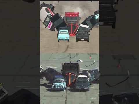 Real Life vs BeamNG - CRASHTEST DAMAGE COMPARISON Soft Body Physics 3