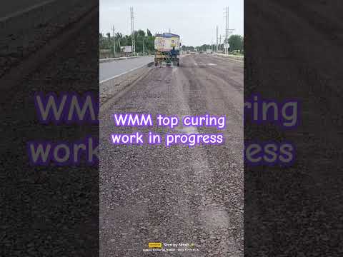 WMM top curing work in progress 🛣️ #civil #construction #viral #reels