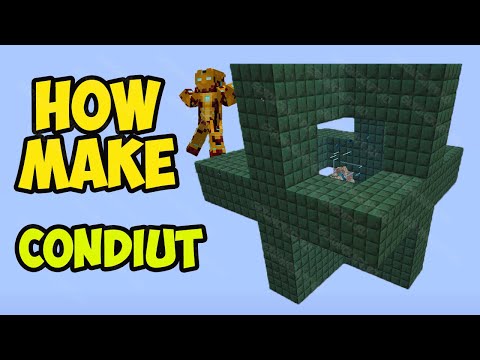 Minecraft HOW TO MAKE A CONDUIT FOR UNDERWATER BREATHING (FULL GUIDE 2025)