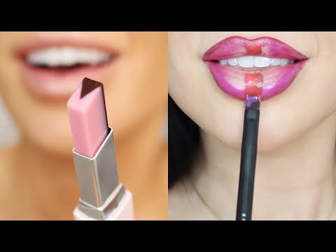 LIPSTICK TUTORIAL COMPILATION 💄 HOW TO DO AN OMBRE LIP MAKEUP