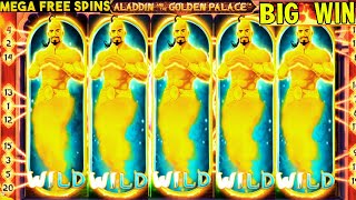 HUGE BIG WIN on Aladdin and the Golden Palace Slot! Synot Bonus Pays Massive!