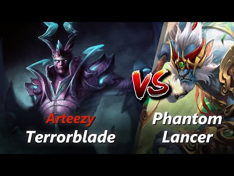 How to Terrorblade offlane vs Phantom Lancer/Lion (feat. Arteezy) | First 10 minutes