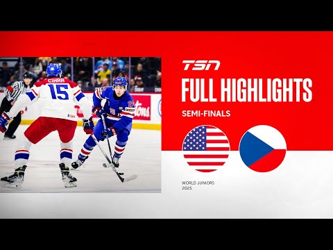 2025 World Junior Championship Semifinal Highlights: Czechia vs. United States