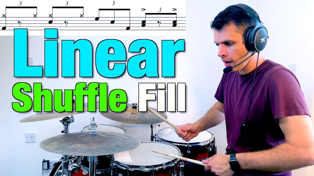 Linear Shuffle Fill - Drum Lesson