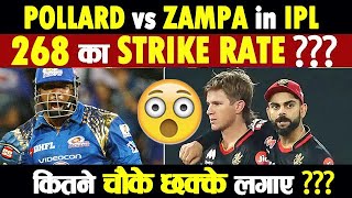 Kieron Pollard vs Adam Zampa in IPL History | MI Batsman vs RCB Bowler Head to Head Stats #IPL