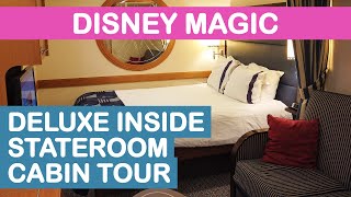 Disney Magic: Deluxe Inside Stateroom Cabin Tour (Category 10C)