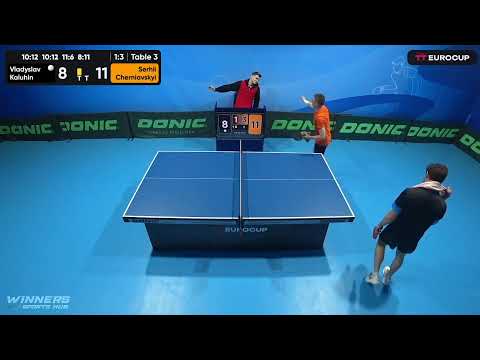 18:50 Vladyslav Kaluhin 1-3 Serhii Cherniavskyi 08.05.2023 TT Euro.Cup Ukraine Star. Table 3