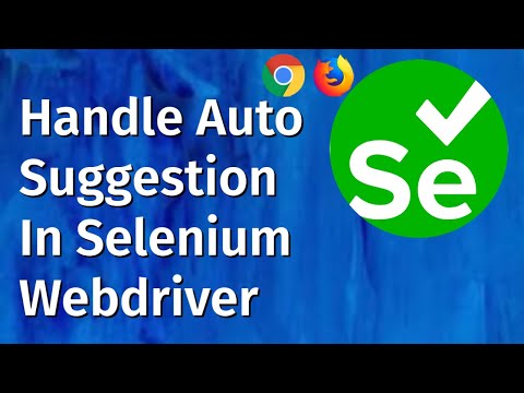 Selenium Tutorial for Beginners 15 Handle Auto Suggestion In Selenium Webdriver