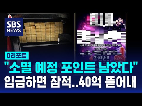 \소멸 예정 포인트 남아\&hellip;'먹튀' 도박사이트 사기 조직 검거 / SBS / #D리포트