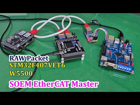 [ EtherCAT #4 Master - SOEM RAW ] STM32 & W5500 - EtherCAT master board transmits raw packets