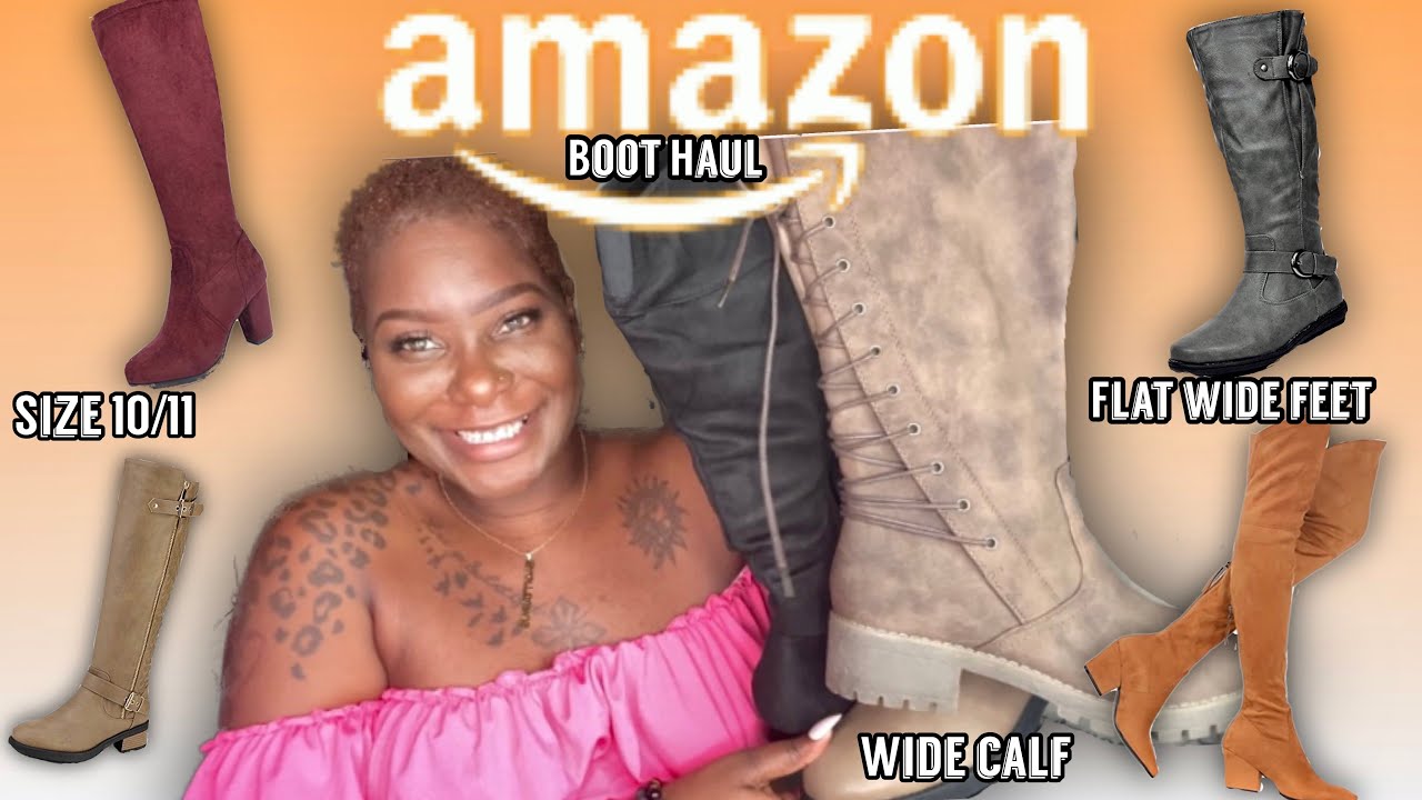 Plus Size Boots for Wide Calf| Size 10|Boots Try On Haul ft. Amazon