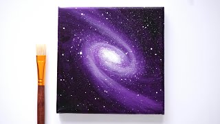 Galaxy Acrylic Painting | Galaxy Painting Tutorial | Acrylic Canvas Painting for Beginners