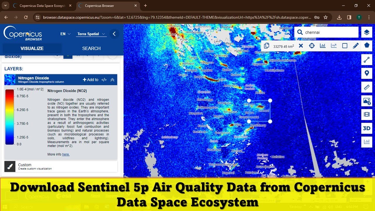 Download Sentinel-5p Air Quality data from Copernicus Data Space Ecosystem | Free #Sentinel5p