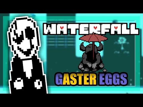 ALL Undertale Secrets in Waterfall opening - Mystery Man, Abandoned quiche, Umbrellas & more