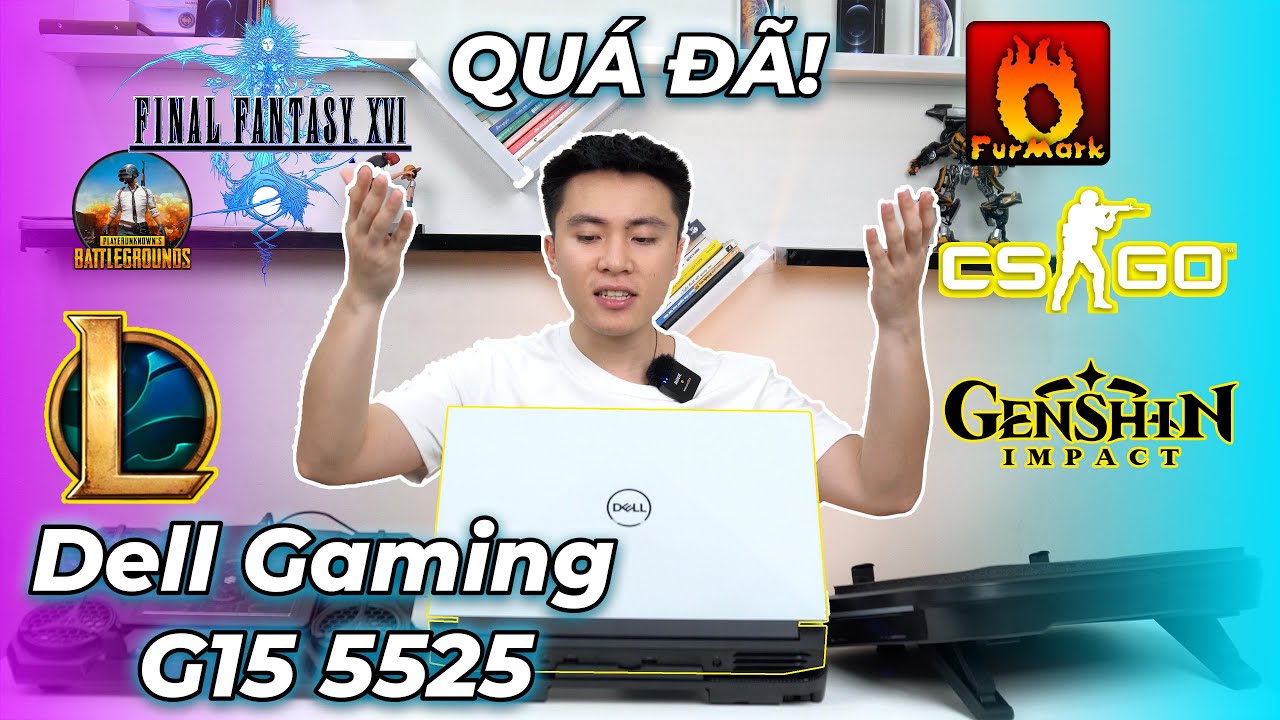 Dell Gaming G15 5525 Ryzen R7-6800H, Ram 16G, SSD 512G, RTX 3060, màn 15.6 inch Full HD IPS, 120Hz