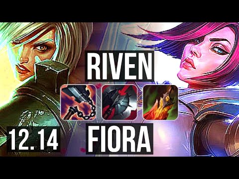 RIVEN vs FIORA (TOP) | 3.2M mastery, 14/1/3, 10 solo kills, Legendary | NA Diamond | 12.14
