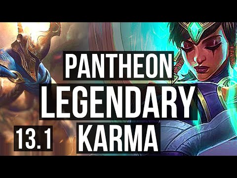 PANTHEON vs KARMA (MID) | 10/0/3, 1000+ games, Legendary, 1.2M mastery | EUW Grandmaster | 13.1