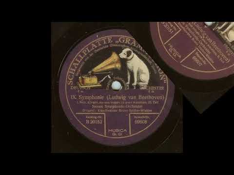 Beethoven 9th Symphony   first recording Bruno Seidler Winkler, 1923